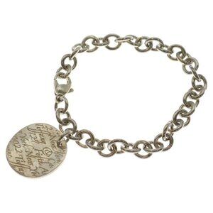 Tiffany & Co Round Tag Chain Bracelet Silver